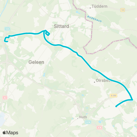 Arriva Hoensbroek via Sportzone - Chemelot map