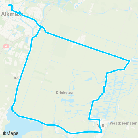 Connexxion Alkmaar Station - De Rijp - Alkmaar Station map