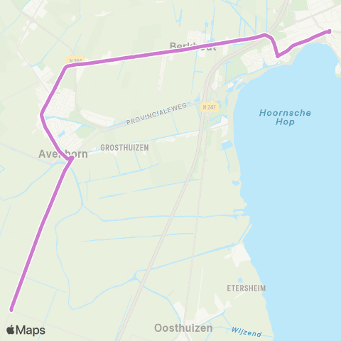 Connexxion Hoorn Station - Noordbeemster Oosthuizerweg map