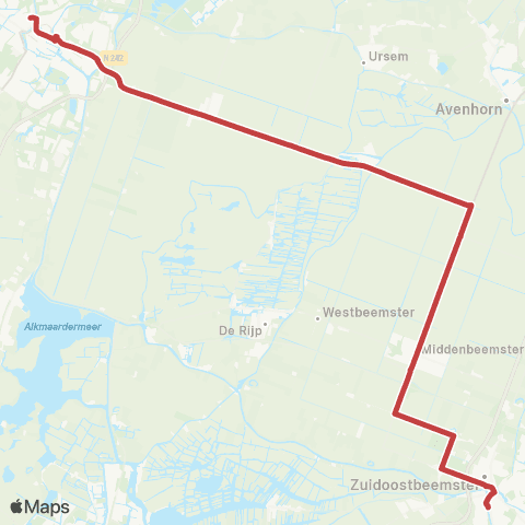 Connexxion Alkmaar Station - Purmerend Tramplein map