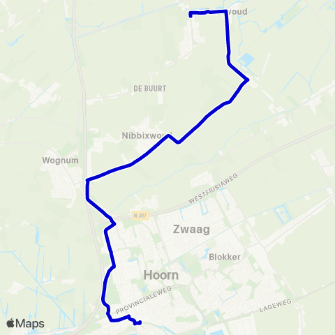Connexxion Midwoud Oostwouder Dorpsstraat - Hoorn Station map