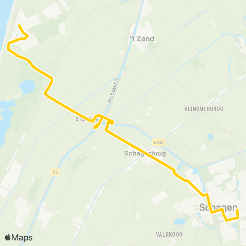 Connexxion Schagen Station - Callantsoog Stuyvezandeweg map