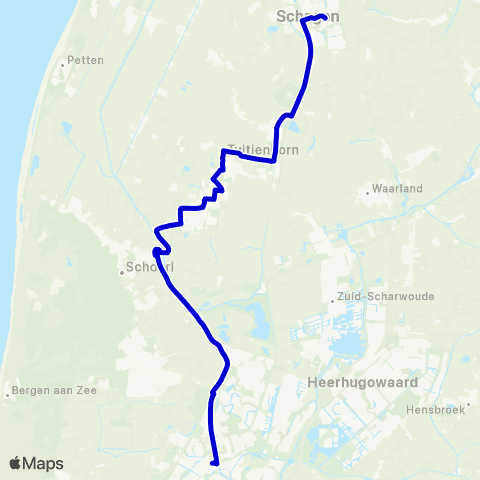 Connexxion Alkmaar Station - Schagen Station map