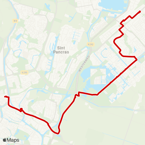 Connexxion Alkmaar Station - Heerhugowaard Icaruslaan map