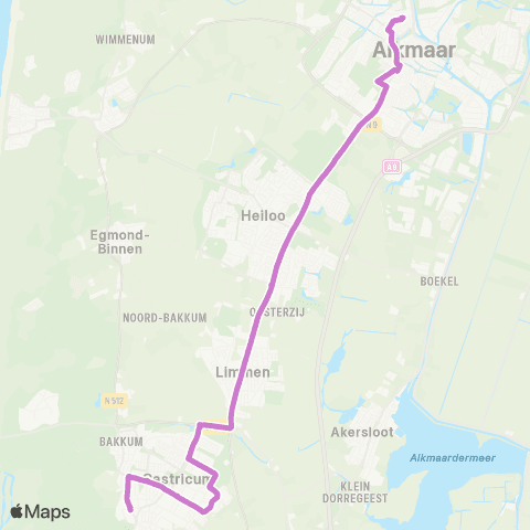 Connexxion Castricum Station - Alkmaar Station map