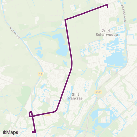 Connexxion Alkmaar Station - Oudkarspel [Sneldienst] map