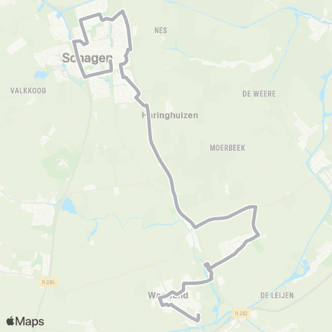 Connexxion Buurtbus Schagen Station - Waarland map