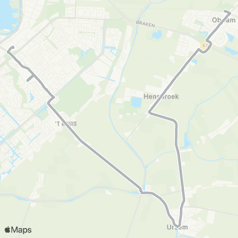 Connexxion Buurtbus Obdam - Heerhugowaard map