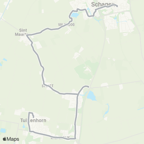 Connexxion Buurtbus Tuitjenhorn - Schagen Station map