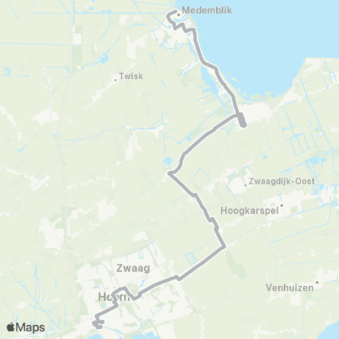 Connexxion Buurtbus Medemblik - Hoorn Station map