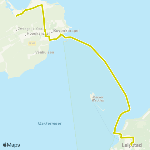 Connexxion Lelystad - Enkhuizen - Wervershoof map