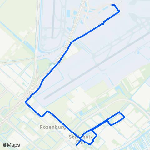 Connexxion Schiphol Airport - Schiphol-Rijk Douglassingel map