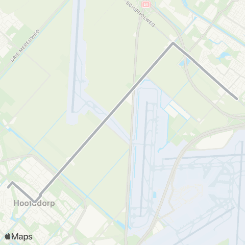 Connexxion Badhoevedorp Oost - Hoofddorp Kaj Munkweg map