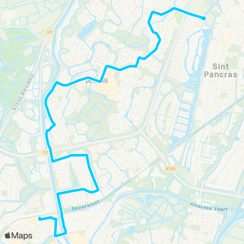 Connexxion Alkmaar De Helling - Alkmaar Station map
