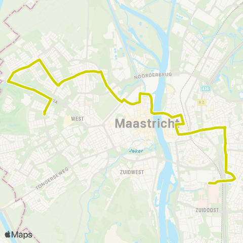 Arriva Forum MECC via Sibemaweg - Caberg / Pottenberg map