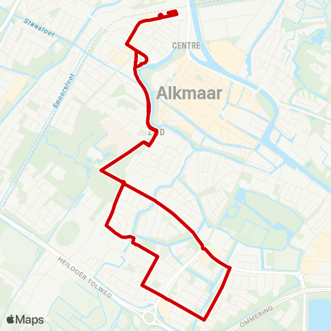 Connexxion Alkmaar Station - Overdie - Alkmaar Station map