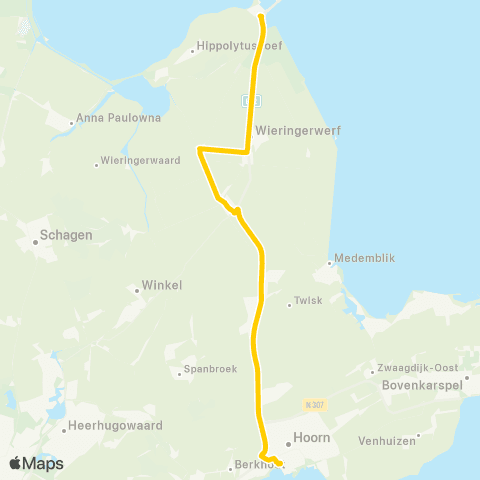 Connexxion Den Oever Busstation - Hoorn Station map