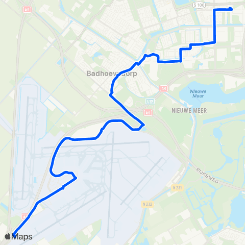 Connexxion AMS Lelylaan - Knooppunt Noord - (P30) map