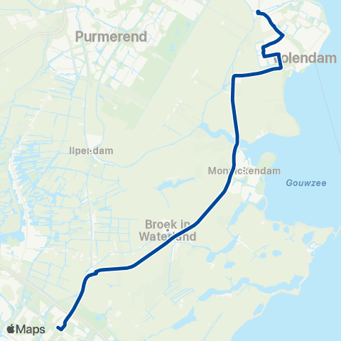 MeerPlus Amsterdam Noord via Volendam - Edam map