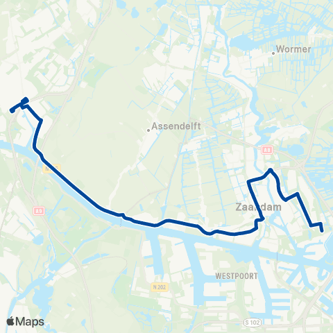 MeerPlus Beverwijk - Zaandam De Vlinder map