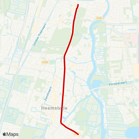 Connexxion Pendel: Haarlem Houtplein - Heemstede Zuidoost map