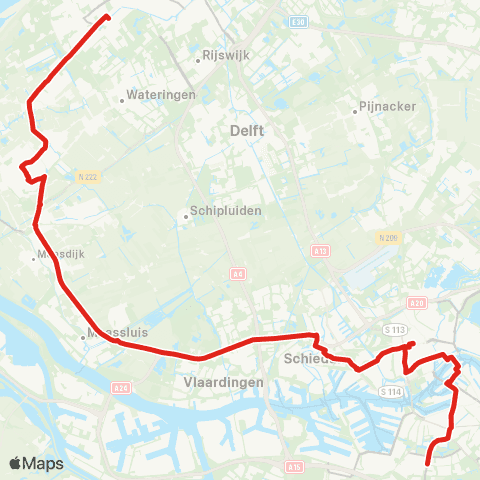 EBS Den Haag Leyenburg via Naaldwijk - Schiedam map