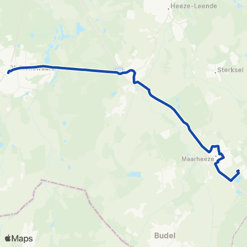 Hermes Maarheeze station - Valkenswaard map