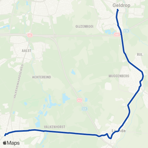 Hermes Geldrop - Heeze - Valkenswaard map