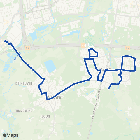 Hermes Aalst - Waalre - Veldhoven map