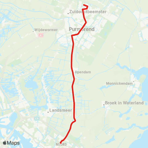 MeerPlus Amsterdam Noord - Purmerend Overwhere map