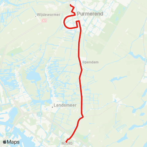 MeerPlus Amsterdam Noord - Purmerend Weidevenne map