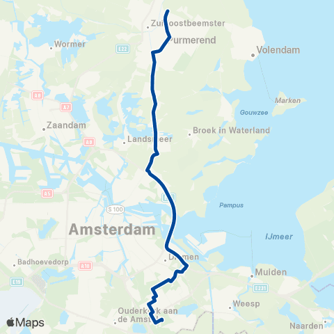 MeerPlus Amsterdam Zuidoost - Purmerend Overwhere map