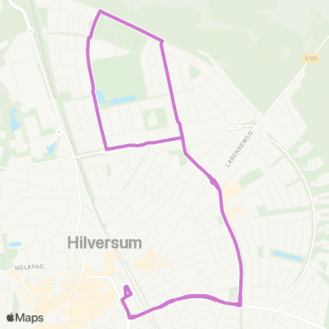Transdev Hilversum Station - Hilversum Erfgooierskwartier map