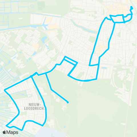 Transdev Hilversum Station - Nieuw Loosdrecht map