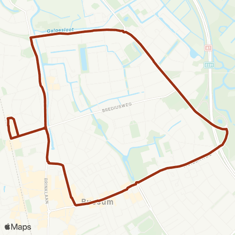 Transdev Bussum Station - Bussum Huizerweg map