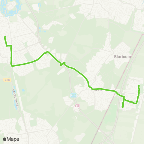 Transdev Bussum Station - Eemnes Braadkamp map