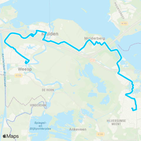 Transdev Bussum Station - Weesp Station map