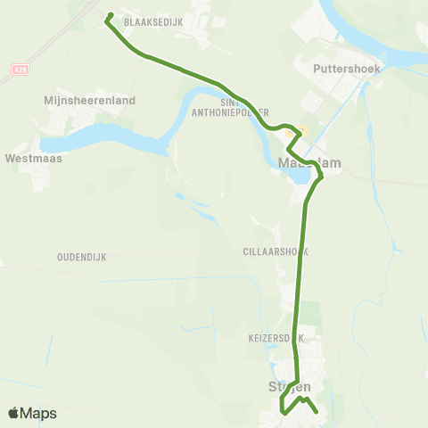 Transdev Strijen - Heinenoord Busstation map