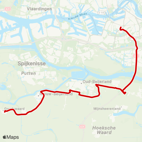 Transdev Goudswaard - Rotterdam Zuidplein map