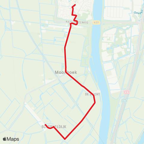 Transdev Schenkeldijk - 's-Gravendeel map