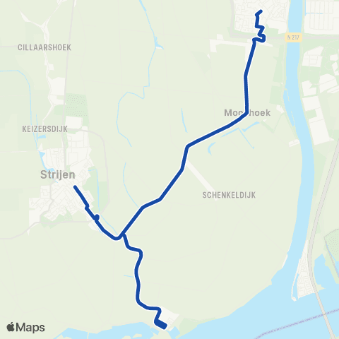 Transdev Strijen - s'-Gravendeel map
