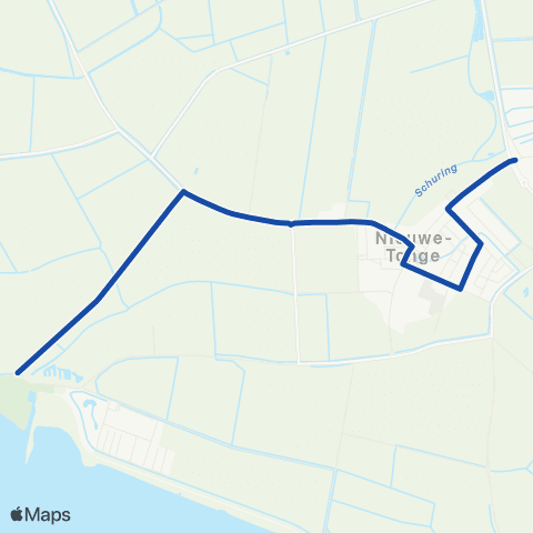 Transdev Battenoord - Nieuwe Tonge N215 map