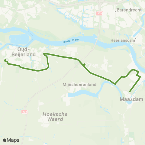 Transdev Maasdam - Oud-Beijerland Scholengemeenschap map