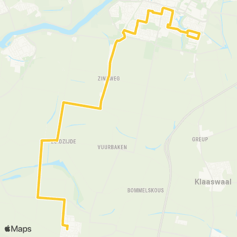 Transdev Zuid-Beijerland - Oud-Beijerland Debussyring map