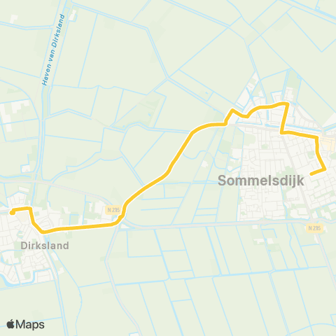 Transdev Dirksland - Middelharnis map