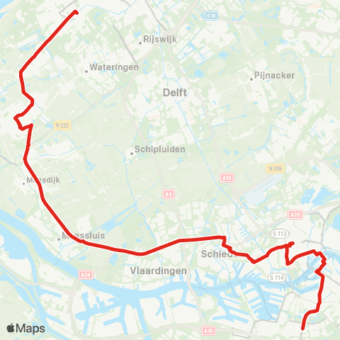 EBS Den Haag Leyenburg via Naaldwijk - Schiedam map