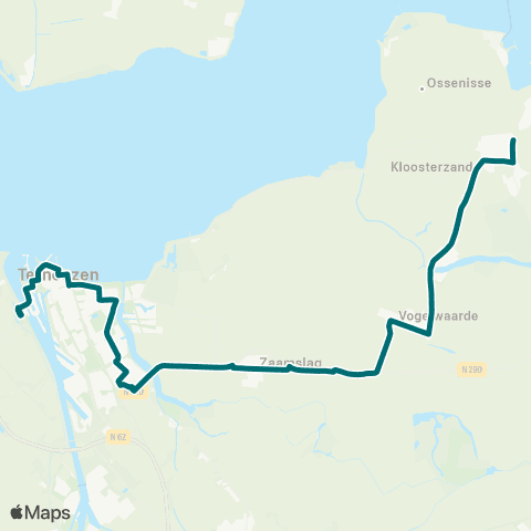 Connexxion Terneuzen - Kloosterzande map