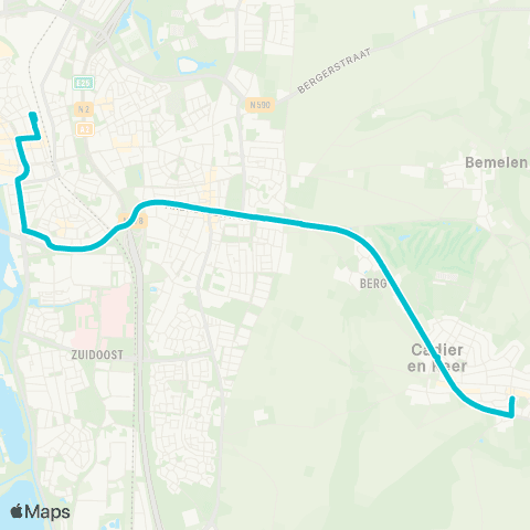 Arriva Maastricht - Cadier en Keer map