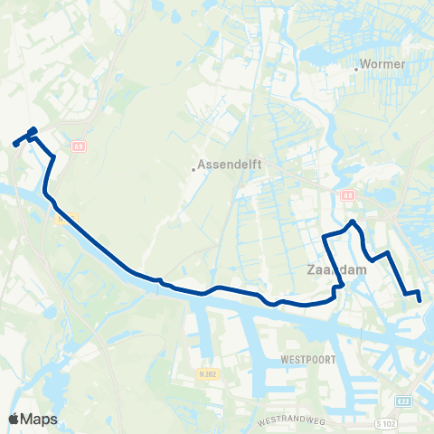 MeerPlus Beverwijk - Zaandam De Vlinder map