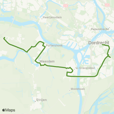 Transdev Dordrecht Centraal Station - Heinenoord Busstation map